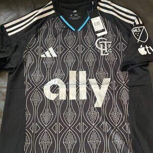 Adidas MLS CHARLOTTE FC Black Men's JERSEY Sz M,L,XL,2XL New w tags